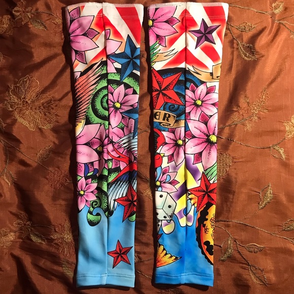 NWOT MINT Sugoi Patterned Arm Warmers Size Large = 13-14.5” Bicep/ Upper Arm - Picture 8 of 16